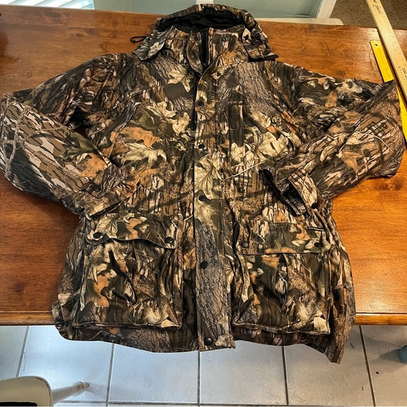 Wolf Mountain Hunting Gear Camo 2 layer coat size large tall 2 in 1 hooded - Picture 1 of 15